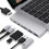 Προσαρμογέας πολλαπλών θυρών για MacBook Pro, διανομέα USB C με 4K HDMI και Thunderbolt 3, 5
