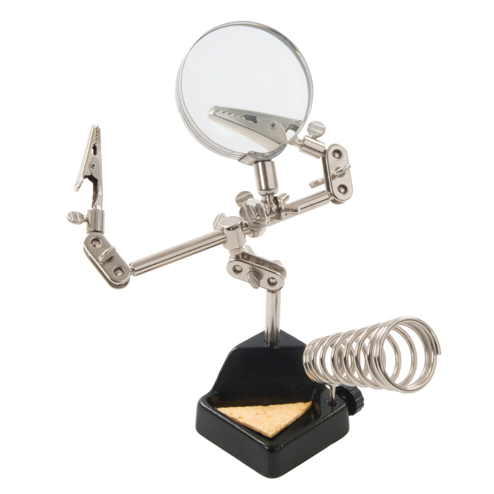 Heavy Duty Helping Hands 60Mm 3X Magnifier Adjustable 60 To 90 Mm For Precision Work And Crafting 9119770960078