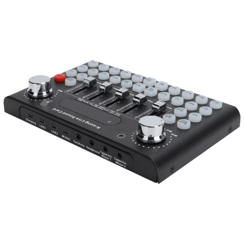 Ζωντανή κάρτα ήχου Podcast Audio Interface DJ Mixer Εφέ Φωνητική αλλαγή με ηχητικά εφέ για 2