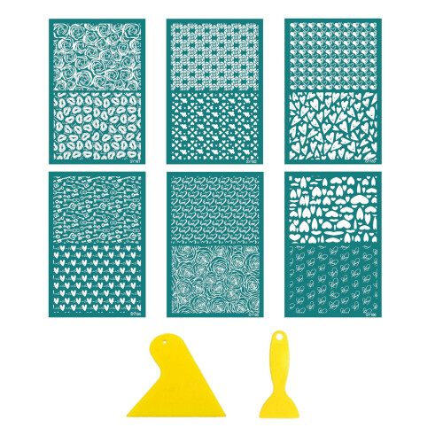 Valentines Day Silk Screen Stencils-SY181182183 plus 2 s 1