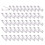 50Pieces Safety Brooch Pins Secure Back Clasp Pin-Silver 25mm 1
