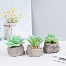 Kunstig agaveplante for terrariumdekor, realistiske terrariumplanter med solid steinformet base, kunstig reptildekorplante for skjeggagame