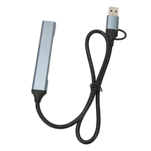 Διανομέας USB με 4 θύρες, εξαιρετικά γρήγορη μεταφορά δεδομένων, προσαρμογέας USB C, 1