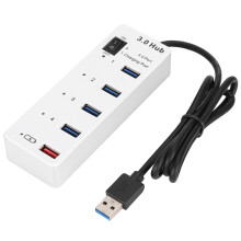 Hub USB de alta velocidade com múltiplas portas USB, transferência de dados com velocidade de até 4,8 Gbps, compatível com versões anteriores,