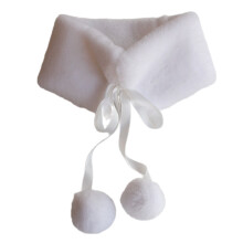 Écharpe sophistiquée pour filles, Styles doux, foulard-Blanc