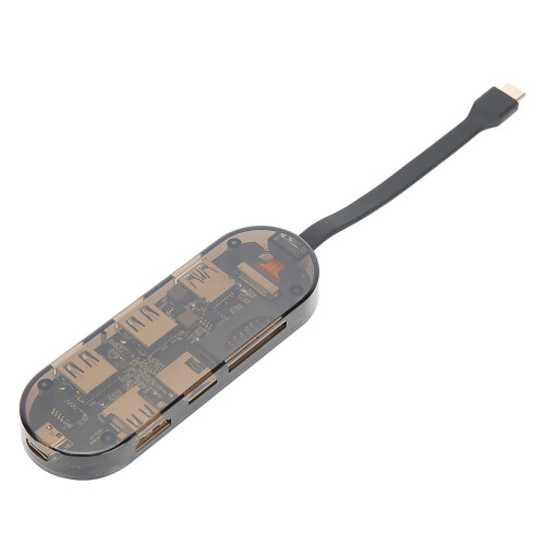 Σταθμός σύνδεσης 7In1USB C Hub πολλαπλών λειτουργιών με φόρτιση PD, υποστήριξη οθόνης