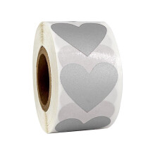 300Pcs Scratch Sticker 25mm for Making Raffle Card-Silver