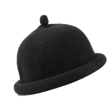 Chapeau de crâne japonais chaud épaissir les casquettes-Noir
