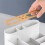 Plastic Desktop Storage Box, Multi Grid Makeup Brush Organizer, 20.5x13x9cm, White 10