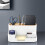 Plastic Desktop Storage Box, Multi Grid Makeup Brush Organizer, 20.5x13x9cm, White 4