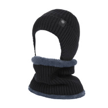 Bonnet d'hiver pour hommes, chapeau protecteur de-Costume noir