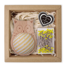 Pin Holder Wood Pin Cushion with 100Pcs Sewing Pin for-Yellow