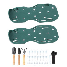 Lawn Aerator Shoes with Adjustable Straps and AntiSlip Spike Sole, 3pcs Weed Removal Tools for Garden Yard