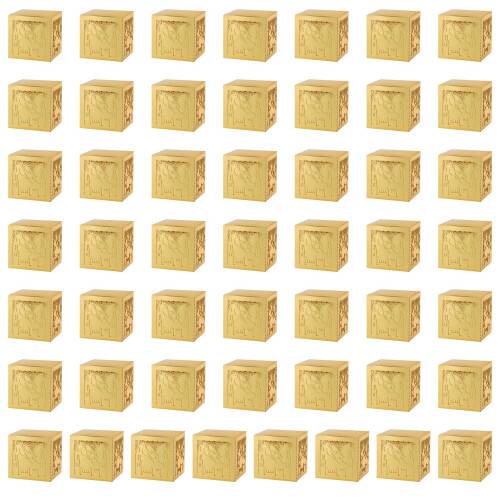 50pcs Practical Candy Boxes Storage Holders For-reflective gold