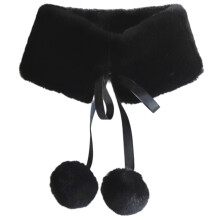 Écharpe sophistiquée pour filles, Styles doux, foulard-Noir