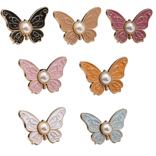 1/6 Pcs Jeans Button Pins No Sewing Required Trousers-OrangeA 6 1