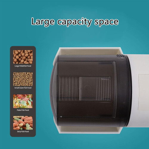 Automatic Fish Feeder With Timer, Programmable Vacation Feeding Dispenser, ABS Plastic, Compact, Tank Compatible 2