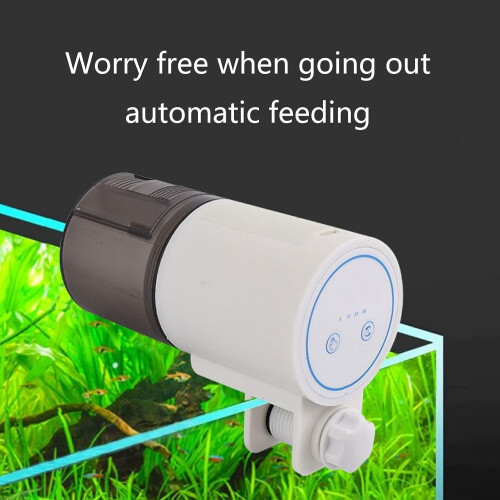 Automatic Fish Feeder With Timer, Programmable Vacation Feeding Dispenser, ABS Plastic, Compact, Tank Compatible 1
