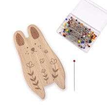Magnetic Wood Pin Cushion with 100Pcs 38mm Sewing Pin for-02