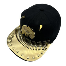 Chapeau de Baseball Punk à rivets, chapeau en bec-Ngau Tau Kok