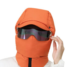 Masque de Ski unisexe coupe-vent, couvre-visage complet,-orange