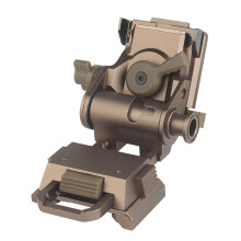 Night Vision Goggles Mount L4G24, Metal NVG Mount For PVS15/PVS18, Tan, Airsoft Helmet Compatible