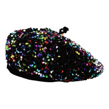 Béret à paillettes pour femme,-Chapeau de citrouille sept co