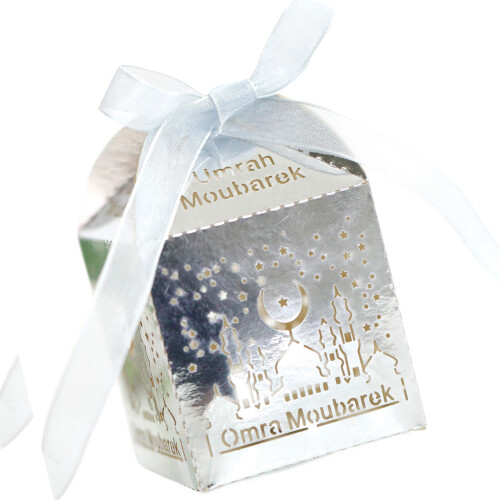 50 Pieces Decorative Cutout Candy Boxes-reflective silver