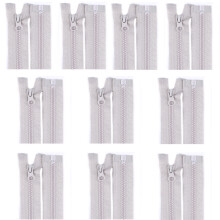 Nylon Zippers for Sewing Craft Making Bag Wallet-Light Grey