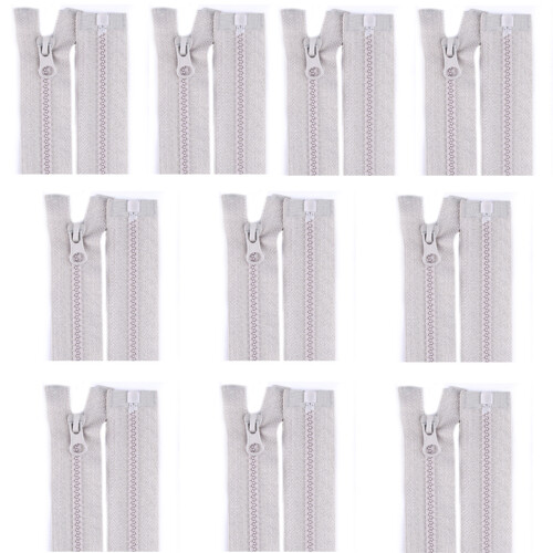Nylon Zippers for Sewing Craft Making Bag Wallet-Light Grey