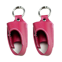 Set van 2 inhalatoraccessoirezakjes met zachte,-roze rood
