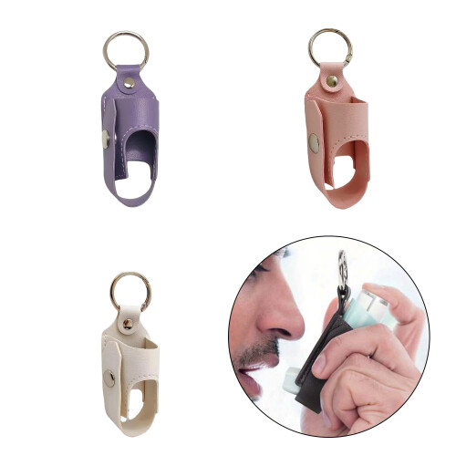 Set van 2 inhalatoraccessoirezakjes met zachte,-roze rood 1
