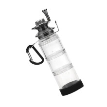Fishing Lures Holder With Carabiner, Bait Container, Hook Organizer, Tackle Bottle Multifunctional White