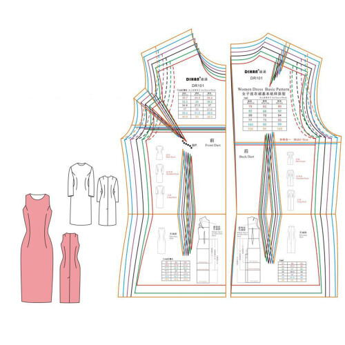 Women's Dress Ruler Reusable Dress Template Multi-Size 2