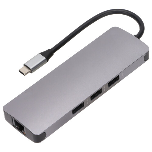 Διανομέας πολλαπλών θυρών USB C Aluminum9In1 - Γρήγορη μετάδοση θερμότητας, διασύνδεση 2