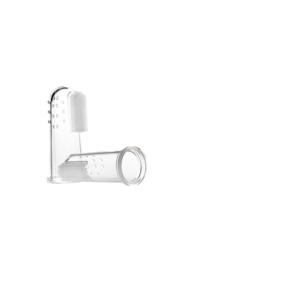 Finger Toothbrush 2Pack Transparent Soft Teething Brush Oral Massager For Cleaning And Gum Massage