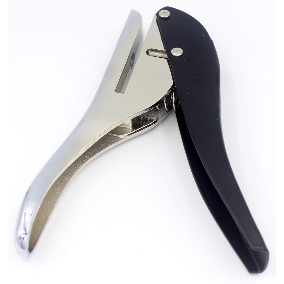 Clean Punches Heavy Duty Single Circle Hole Punch For Id Cards, No Burrs Holes Comfortable And Durable Badge Hole Puncher, 1/4 Inch (6Mm) Hole For 9128293233026