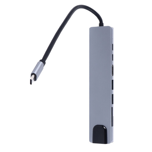 Προσαρμογέας Ethernet HDMI Hub USB C, 8 θύρες USB Type C, θύρα υψηλής ταχύτητας RJ45, γρήγορη 1