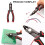 Wire Cutter 6Inch, 3In1 Side Cutter for 2010 AWG Stranded Wire, Cable Stripper Tool, AntiSlip Handle 3