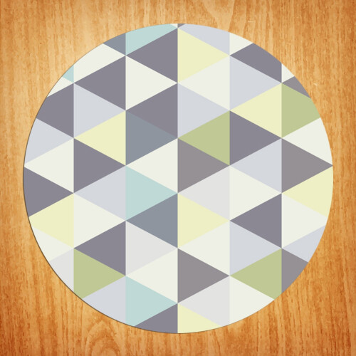 Στρογγυλό Mouse Pad σε μοντέρνο στυλ στα μέσα του αιώνα, αντιολισθητικό γεωμετρικό 2