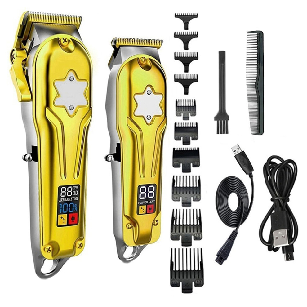 Professional Cordless Hair Clipper and Electric Hair Trimmer Set for Men, Low Noise, Fast Charging