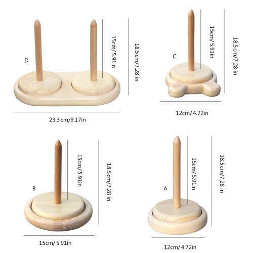 Rotating Wood Yarn Holder Project Light-Dua axle removable 2