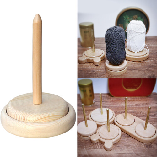 Rotating Wood Yarn Holder Project Light-Dua axle removable 1