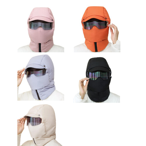Masque de Ski à couverture complète avec lunettes,-Noir 1
