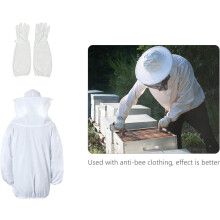 Goatskin Leather Beekeeper Gloves, Professional Grade Protection For Your Honey Harvest, With Linen Sleeve And Elastic Cuff, Ensuring Safety And