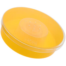 Round Bee Feeder Plastic Beekeeping Tool Water Bowl Drowning Design Hive Feeding Yellow Waterer Garden Outdoor Use