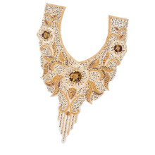 Embroidered Applique Sew on Collar Patches For Wedding-Model 2