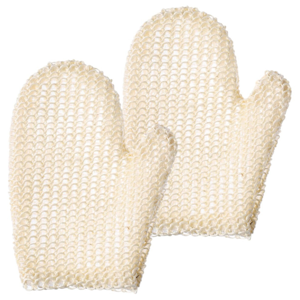 Body Exfoliating Brush 2Piece Sisal Bath Mitts Gentle Exfoliating Gloves Shower Mitts Bathing Accessories