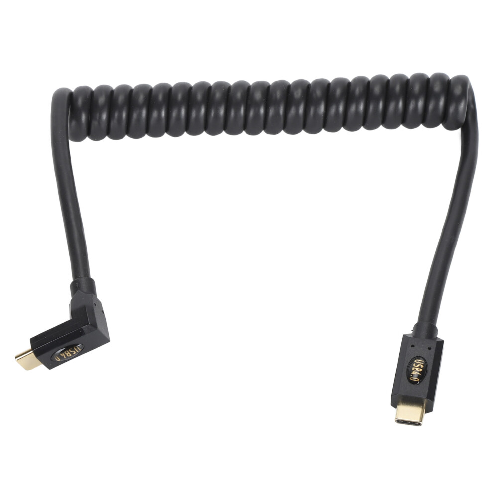 Usb C To Usb C Coiled Data Cable 20Gbps High Speed Data Transfer Fast Charging Retractable Cord For Iphone Laptops Cameras And More Devices 9486358022986