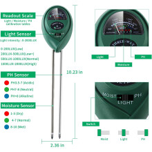 In1Soil Tester, universell hydrometer för växter, jordfuktighetsmätare med professionell och genomtänkt design för trädgårdsodling